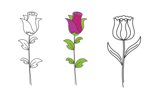 Beauty florist Shop icon logo design template v.10