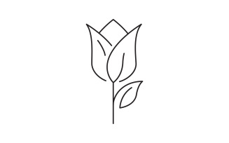 Beauty florist Shop icon logo design template v.11