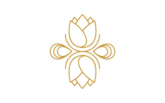 Beauty florist Shop icon logo design template v.12