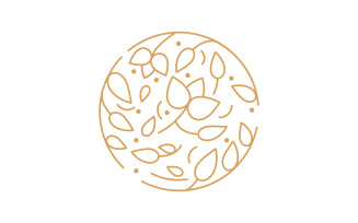 Beauty florist Shop icon logo design template v.4