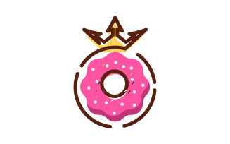 Cake sweety Donut Vector icon design illustration v.5