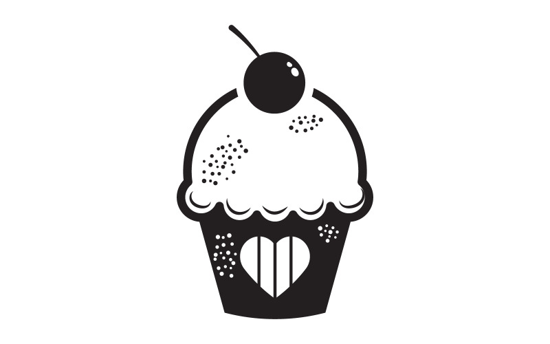 Cake sweety Vector icon design illustration v.1 Logo Template