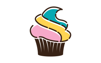 Cake sweety Vector icon design illustration v.3