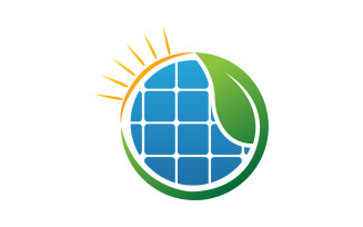 Modern Sun Solar Energy vector icon illustration template v.5