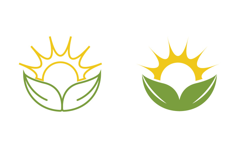 Modern Sun Solar Energy vector icon illustration template v.6 Logo Template