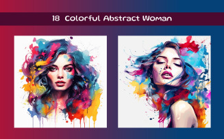 Colorful Abstract Woman AI image