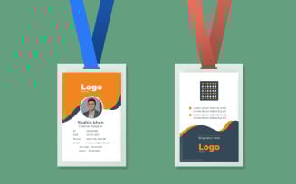 professional template for a business identity card