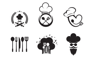 Chef cooking element logo template vector illustration v.13
