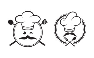 Chef cooking element logo template vector illustration v.7