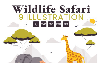 9 Wildlife Safari Experience Illustration