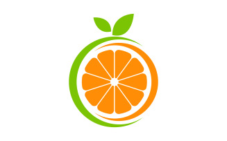 Orange juice fresh fruit logo design Vector icon illustration v.5