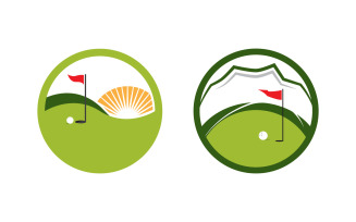 Golf sport Logo Template vector illustration design template v.6