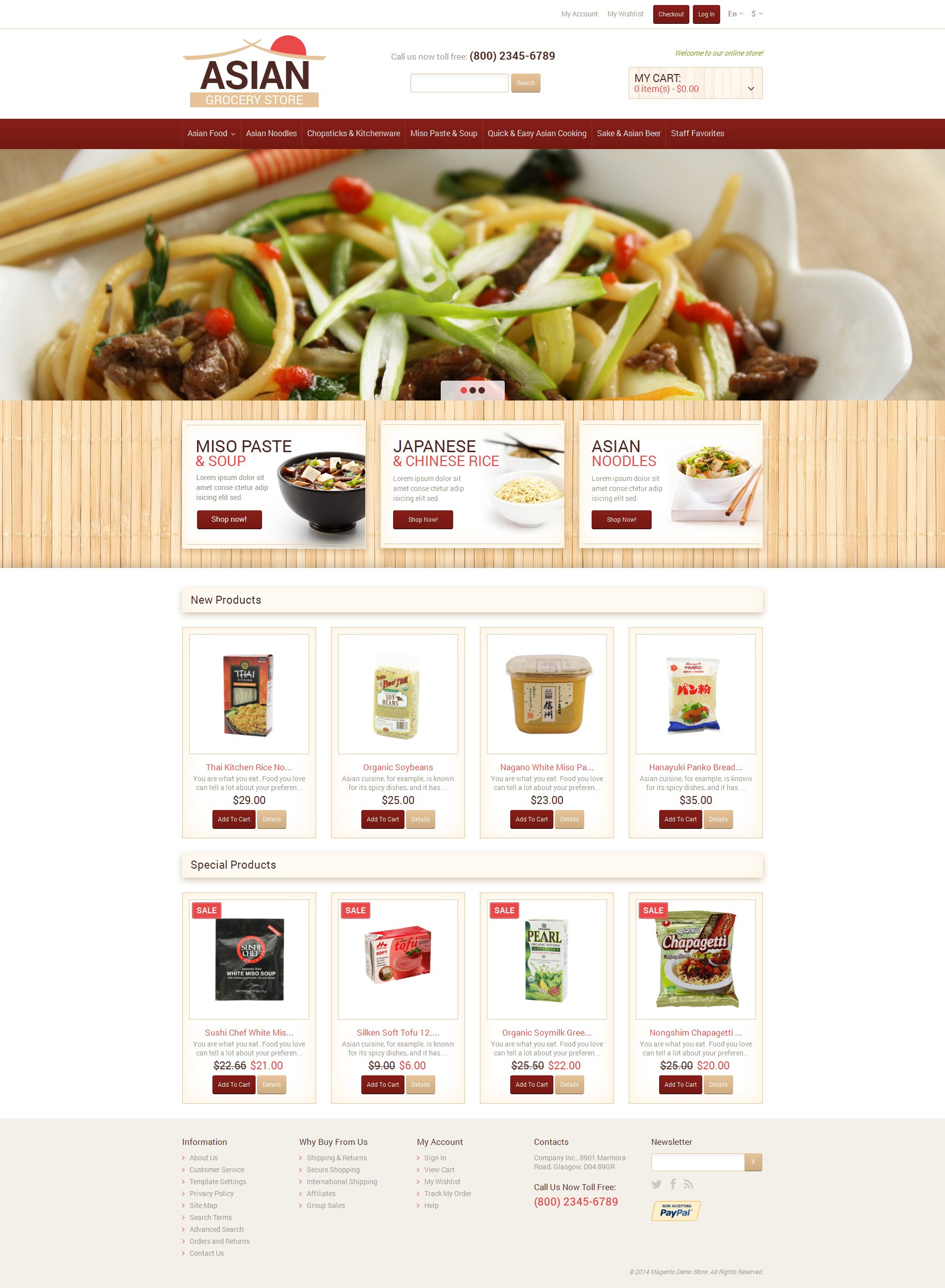 Eastern Food Shop Magento Theme - screenshot