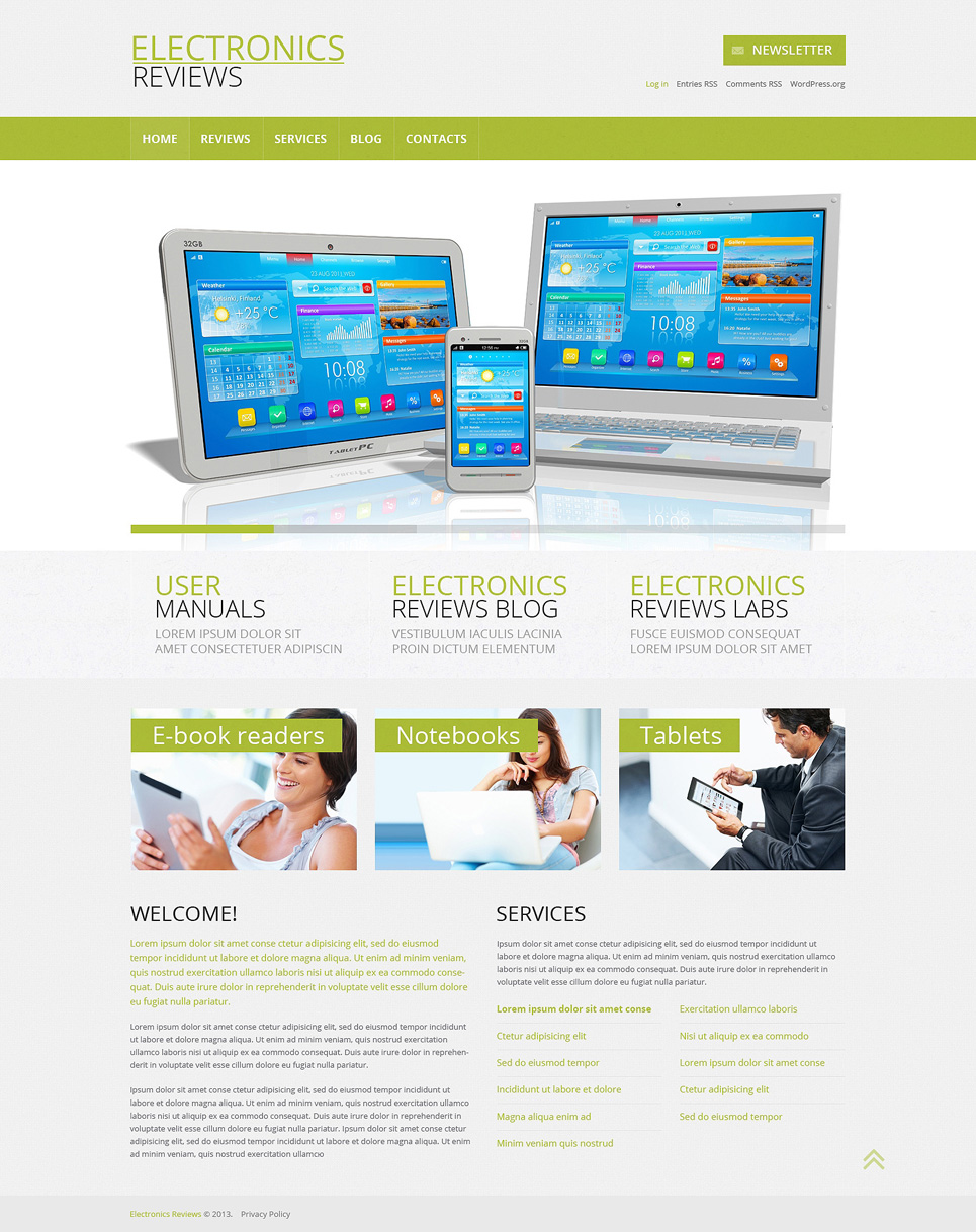 Electronics Review Responsive WordPress Theme New Screenshots BIG