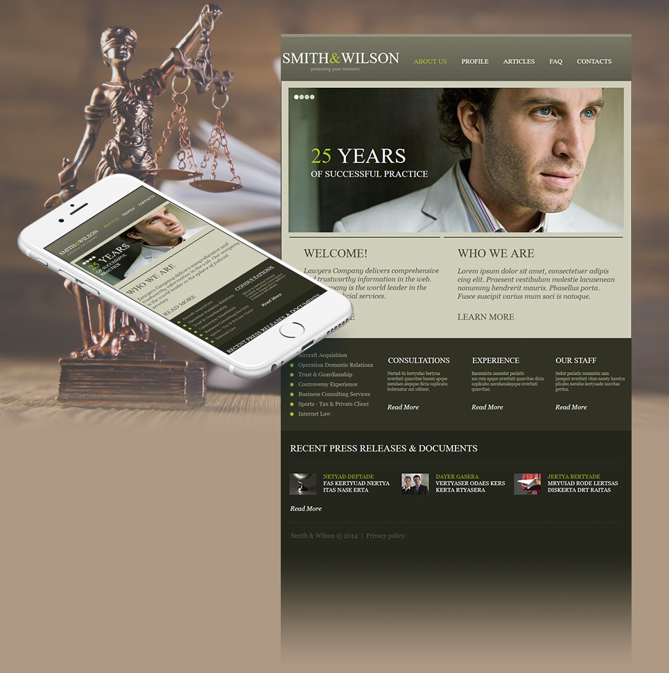 Lawyer Moto CMS HTML Template #49433