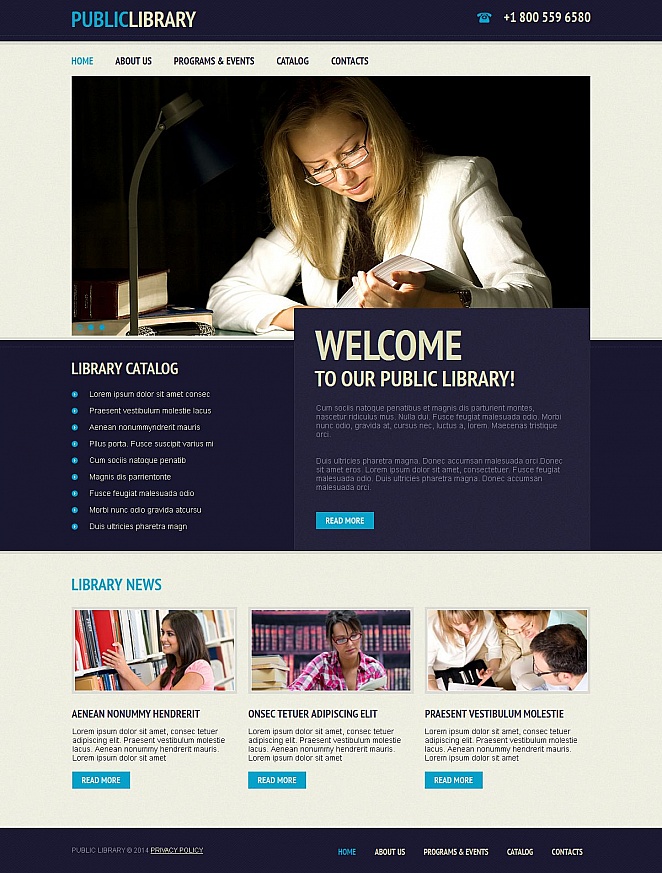 library html template