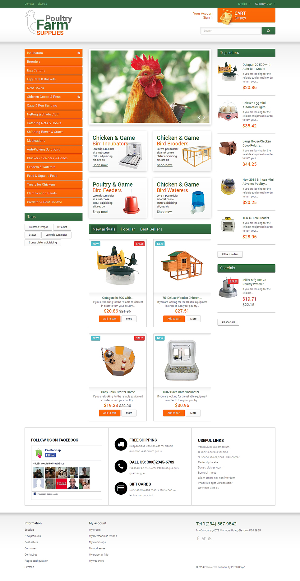 Poultry Farm Supplies PrestaShop Theme New Screenshots BIG