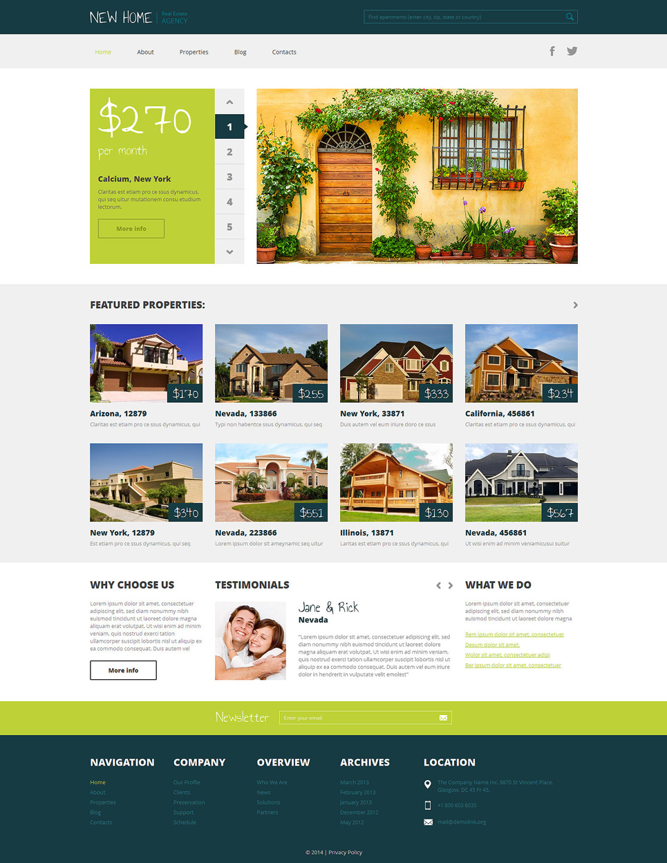 responsive html templates real estate