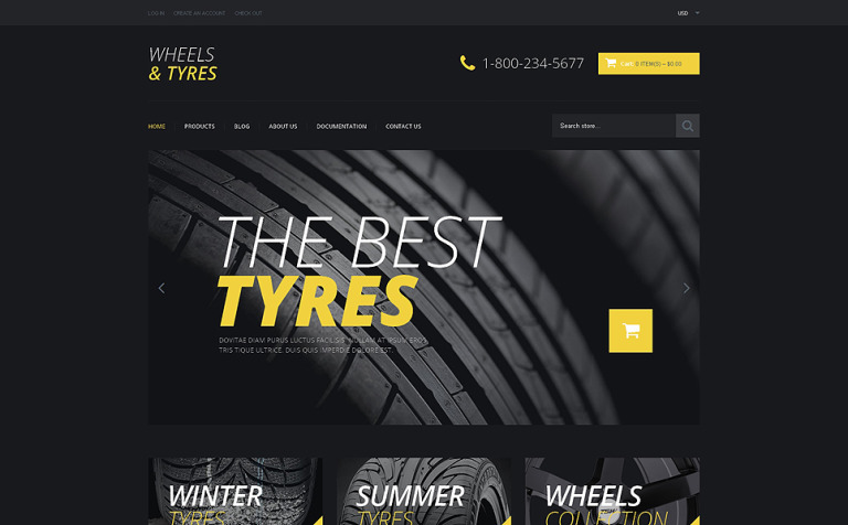 Wheels & Tires Bootstrap Shopify Template Big Screenshot Wheels & Tires Responsive Shopify Theme New Screenshots BIG