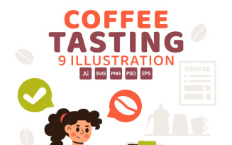 9 Coffee Tasting Experience Illustration