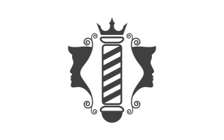 Barber shop element Logo Vector icon design illustration v.4