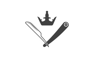 Barber shop element Logo Vector icon design illustration v.5