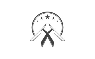 Barber shop element Logo Vector icon design illustration v.6