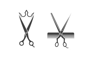 Barber shop element Logo Vector icon design illustration v.9