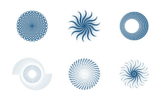Halftone circle dots vector illustration design template v.1