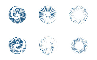 Halftone circle dots vector illustration design template v.3