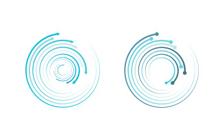 Halftone circle dots vector illustration design template v.8