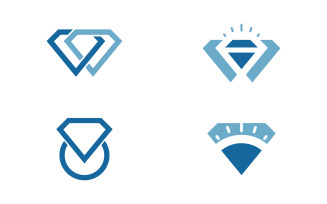 Luxury Diamond icon Logo vector illustration v.22