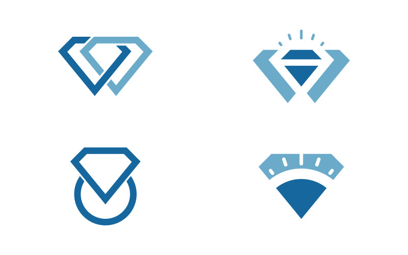 Luxury Diamond icon Logo vector illustration v.22 Logo Template