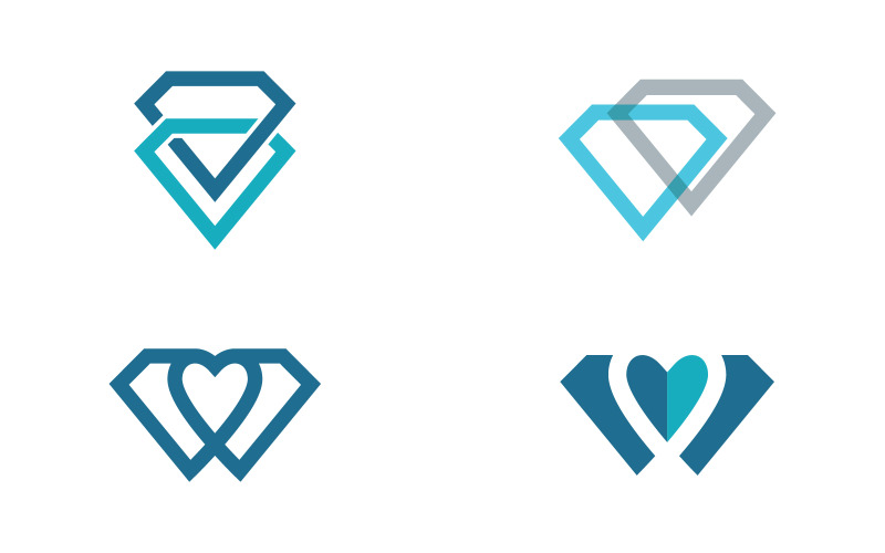 Luxury Diamond icon Logo vector illustration v.33 Logo Template