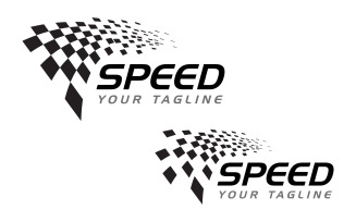 Race flag icon, simple design illustration Logo vector v.2