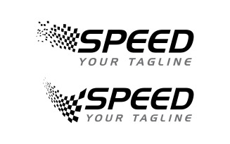 Race flag icon, simple design illustration Logo vector v.3