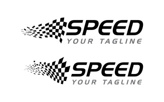 Race flag icon, simple design illustration Logo vector v.4