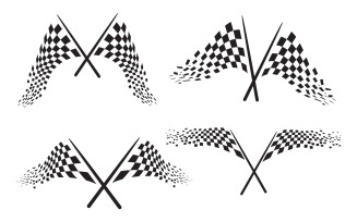 Race flag icon, simple design illustration Logo vector v.5