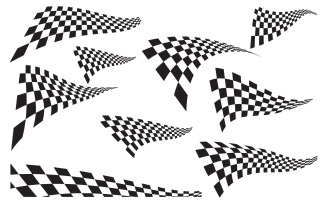 Race flag icon, simple design illustration Logo vector v.9