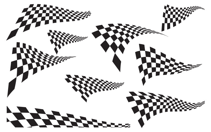 Race flag icon, simple design illustration Logo vector v.9 Logo Template