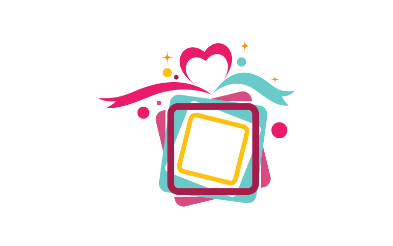 Gift Box Shop Icon Vector Illustration design template v.2 Logo Template