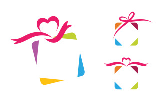 Gift Box Shop Icon Vector Illustration design template v.3