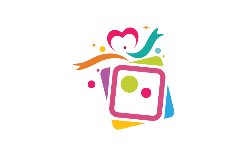 Gift Box Shop Icon Vector Illustration design template v.5 Logo Template