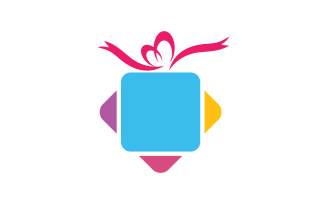 Gift Box Shop Icon Vector Illustration design template v.6