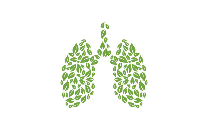 Lungs Medical Health icon vector illustration design v.1 Logo Template