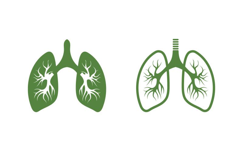 Lungs Medical Health icon vector illustration design v.3 Logo Template