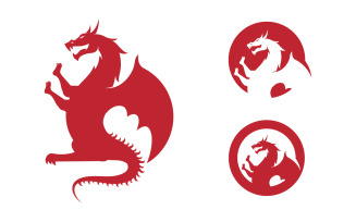 Strong Head Dragon vector icon illustration design v.2