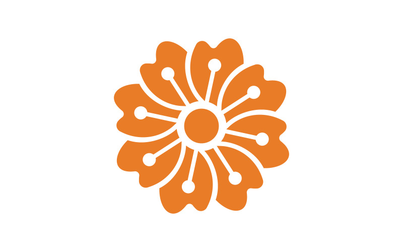 Beauty flower petals vector icon design template illustration v.11 Logo Template