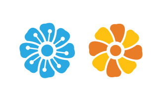 Beauty flower petals vector icon design template illustration v.13