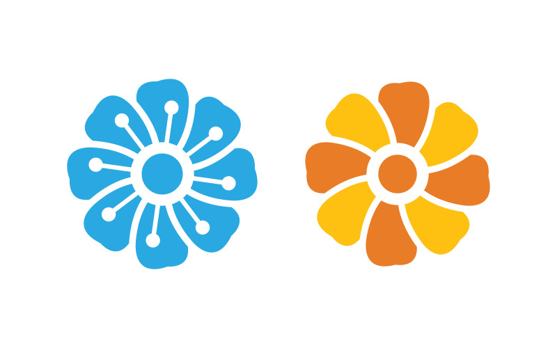 Beauty flower petals vector icon design template illustration v.13 Logo Template